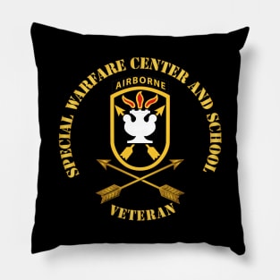 JFK Special Warfare Center - School SSI w Branch - Veteran wo Backgrnd Pillow