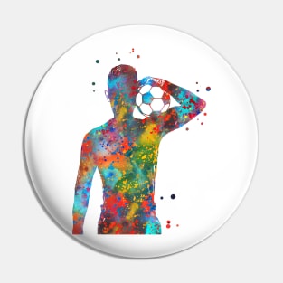 Male Soccer Player Pin