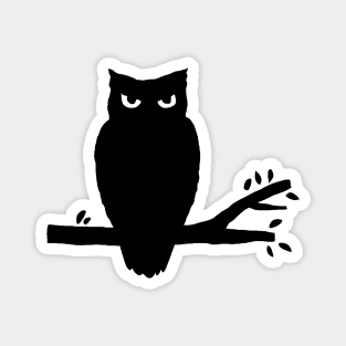 Spooky Owl Silhouette Magnet