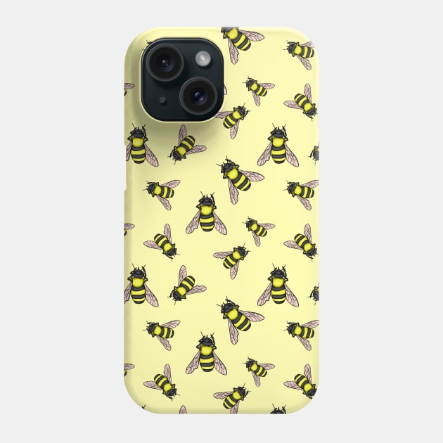 Honey Bee Pattern Phone Case by julieerindesigns