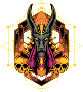 gold anubis Magnet