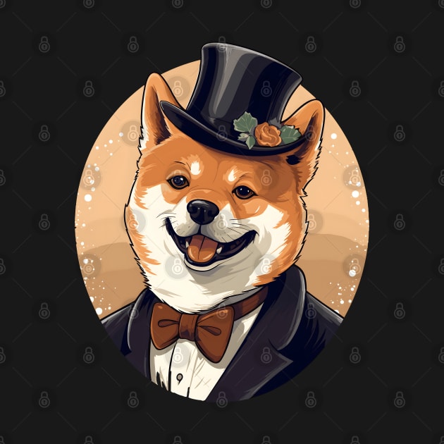 Shiba Inu with Top Hat by pako-valor