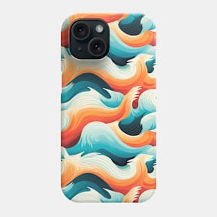 Ephemeral Crests: Hokusai Waves Reimagined Phone Case