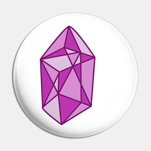 Faceted Gemstone- Pink Pin by Designs by Katie Leigh