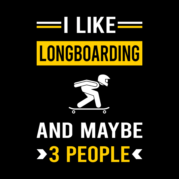 3 People Longboarding Longboard Longboarder by Bourguignon Aror