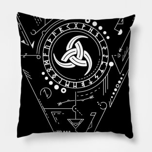 Triple Horn of Odin | Norse Pagan Symbol Pillow