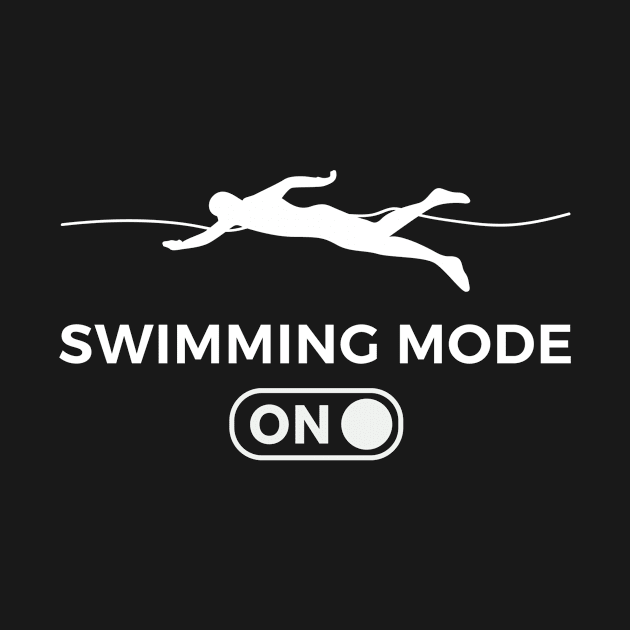 Swimming Mode On Swimmer Gift by petervanderwalk