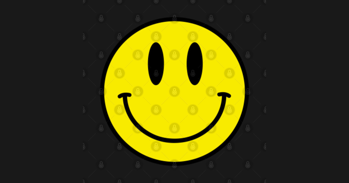 Smiley Acid House Smiley Face Sticker TeePublic