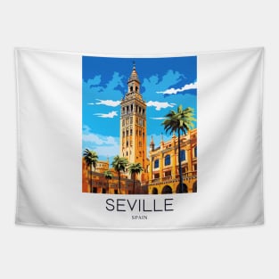 A Pop Art Travel Print of Seville - Spain Tapestry