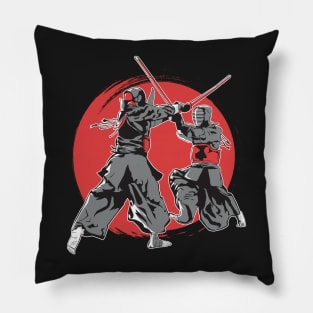 Japanese Kendo fighter t-shirt Pillow