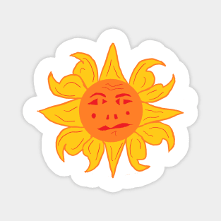 Spanish Sun. A funny, pretty, beautiful, cute, sun design. Magnet