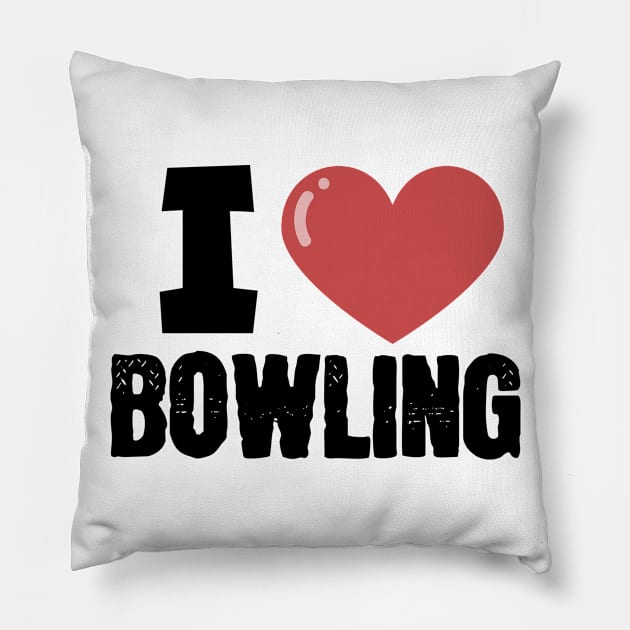 I love Bowling Pillow by maxcode