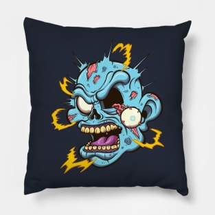 Electrocuted Zombie Head Pillow