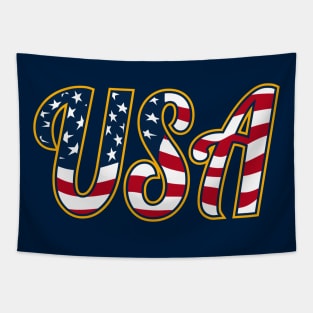 USA Patriotic Red White and Blue Stars and Stripes Tapestry