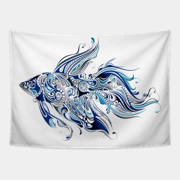 Batta Blue Tapestry by NerdsbyLeo