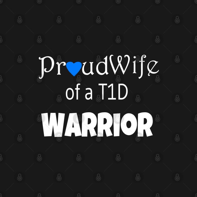 Proud Wife - White Text - Blue Heart by CatGirl101