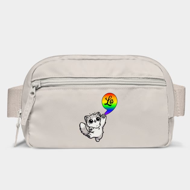 Comma-LA with cute cat Kamala Rainbow design by Luxinda