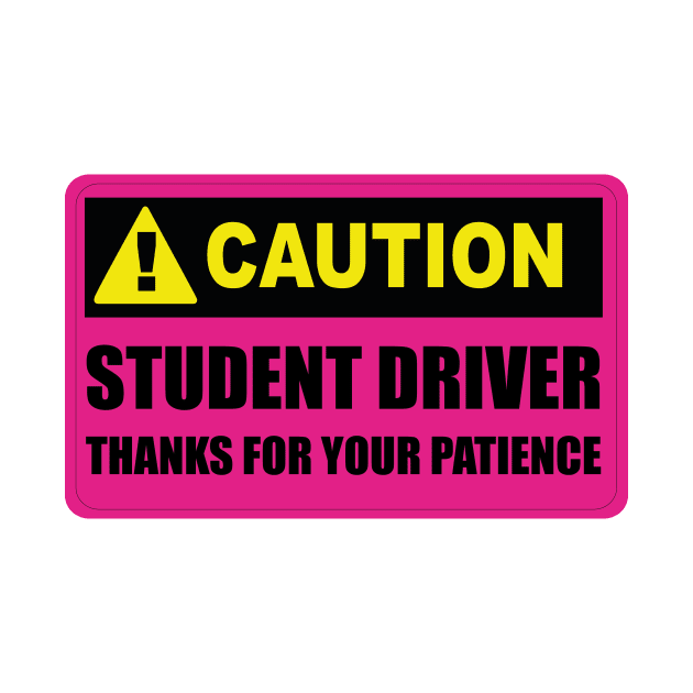 Student Driver Please Be Patient by Art master