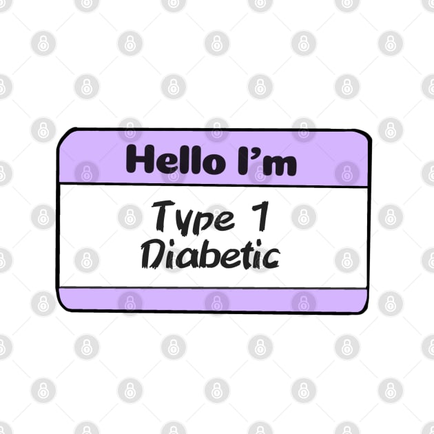 T1D Nametag - Lavender by CatGirl101