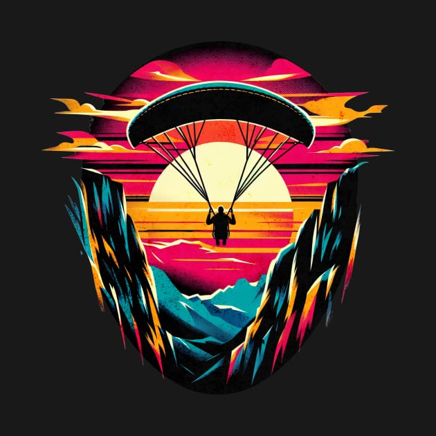 Paragliding Wings of Freedom Design by Miami Neon Designs