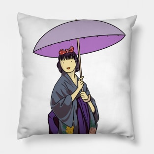 Girl in Kimono Pillow