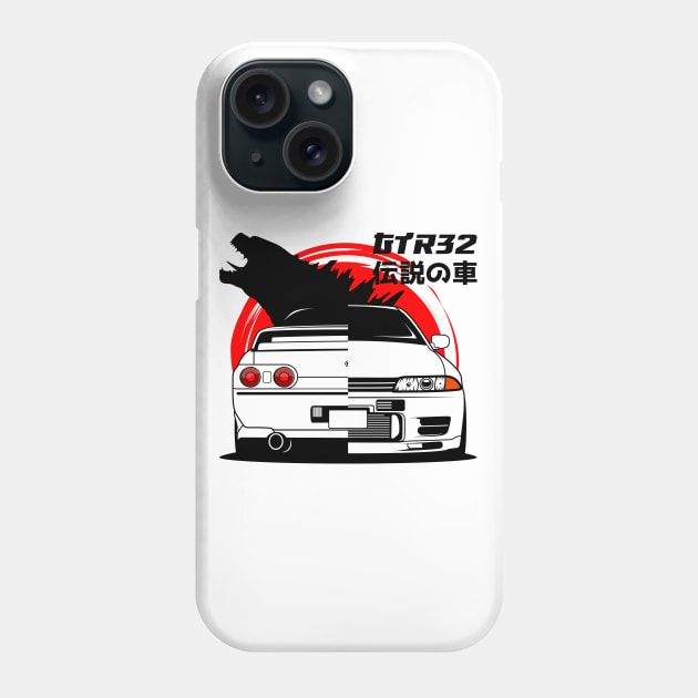 JDM R32 Rear Front Phone Case by GoldenTuners