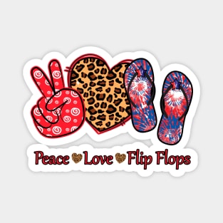 Peace Love Flip Flops Magnet