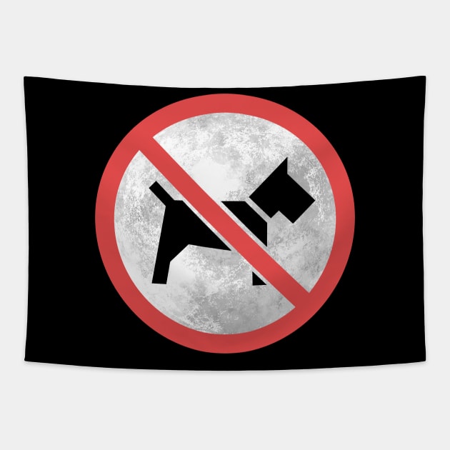 No Dogs On The Moon Tapestry by HeroInstitute