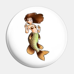 Northern Pike Mermaid Pin