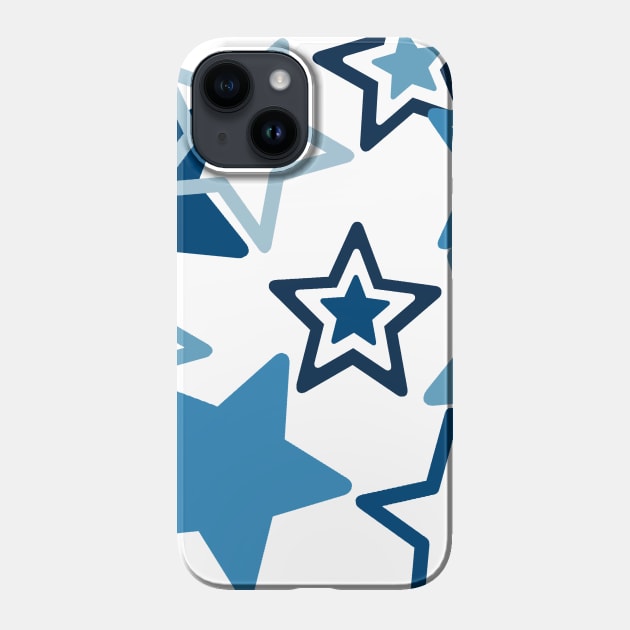 Blue White Stars Back To School Pattern Back To School Phone Case