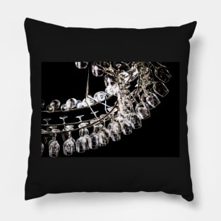 Abstract glass chandelier display Pillow