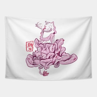 purple intestinal dragon Tapestry