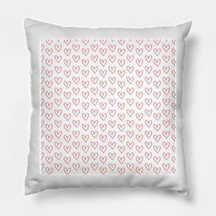 White and red hearts pattern Pillow