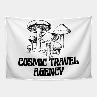 Cosmic Travel Agency Magic Mushroom Tapestry