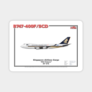 Boeing B747-400F/SCD - Singapore Airlines Cargo "Old Colours" (Art Print) Magnet