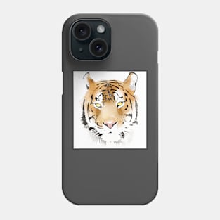 Tiger Head Watercolor Pattern Phone Case