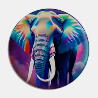 Colorful elephant design Pin