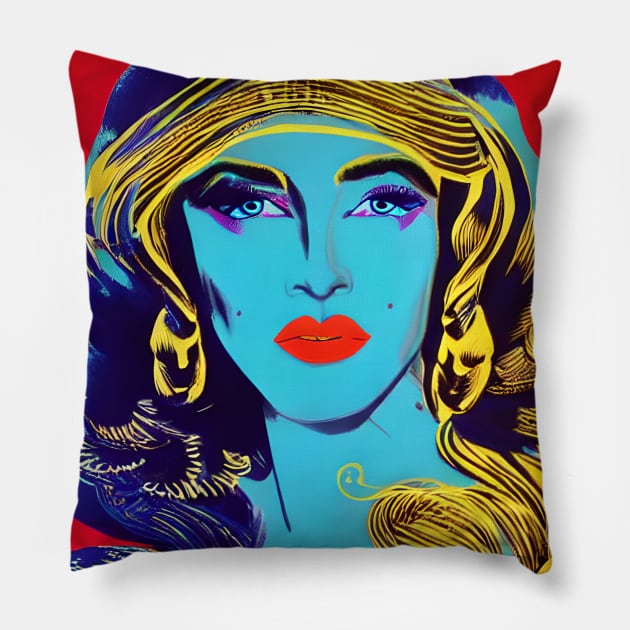 POP ART WOMAN Pillow by The Favorita