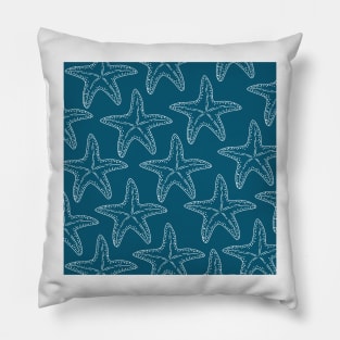 starfish aloha hawaii pattern blue and white Pillow