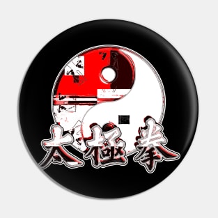 Red And Black Ying And Yang Pin