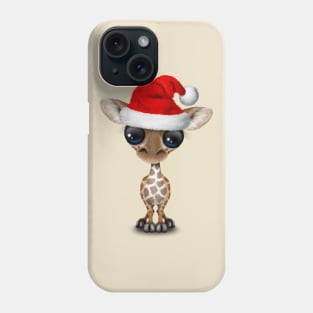 Baby Giraffe Wearing a Santa Hat Phone Case