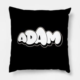 ADAM name graffiti writing bubble letters style Pillow