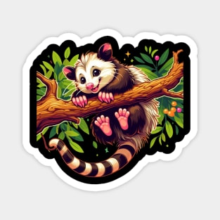 Joyful Opossum Magnet