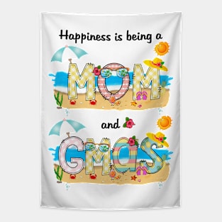 Happiness Is Being A Mom And Gmas Summer Beach Happy Mother's Tapestry