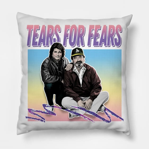 Tears For Fears / 80s Aesthetic Meme Parody Design Pillow by DankFutura