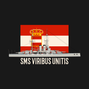 SMS Viribus Unitis Austro-Hungarian Battleship Diagram Historic Flag Gift T-Shirt