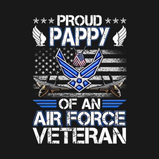 Proud Pappy Of An Air Force Veteran American Flag T-Shirt