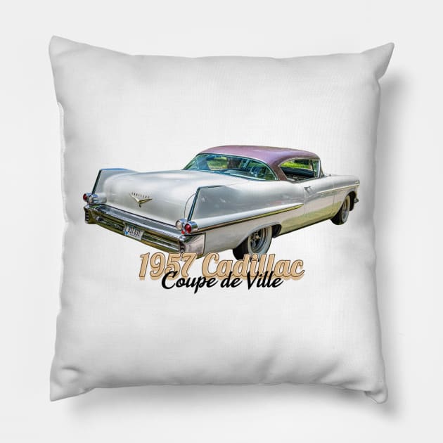 1957 Cadillac Coupe de Ville Pillow by Gestalt Imagery