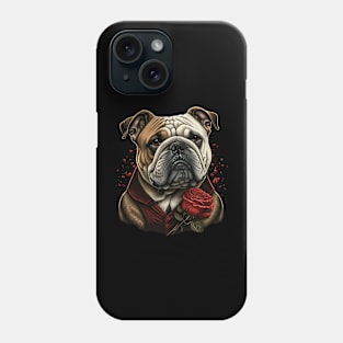 Valentine's Day Bulldog Phone Case