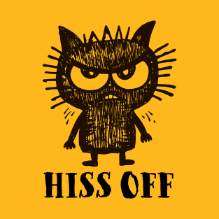 hiss off funny angry cat T-Shirt